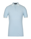 Fred Perry Polo Shirts In Sky Blue