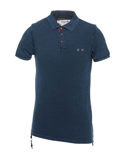 Project E Polo Shirts In Blue