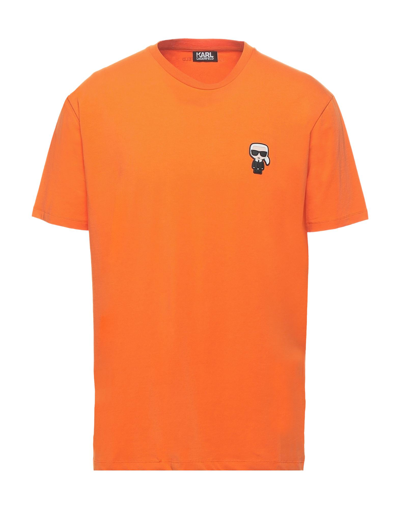 Karl Lagerfeld T-shirts In Orange