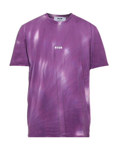 Msgm T-shirts In Purple