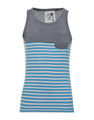 Solid ! Tank Tops In Grey
