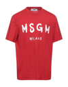 Msgm T-shirts In Red