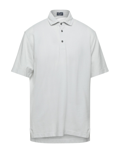 Drumohr Polo Shirts In Light Grey