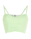 PATRIZIA PEPE SERA PATRIZIA PEPE SERA WOMAN TOP LIGHT GREEN SIZE 4 ACETATE, VISCOSE,12673255WS 3