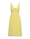 Anna Molinari Woman Midi Dress Yellow Size 10 Polyester In Yellow