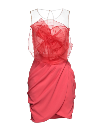Elisabetta Franchi Short Dresses In Red