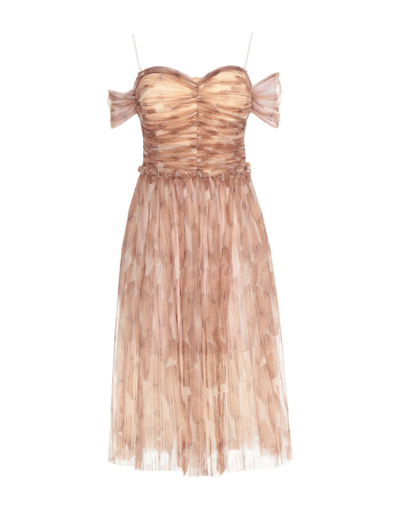 Elisabetta Franchi Short Dresses In Beige