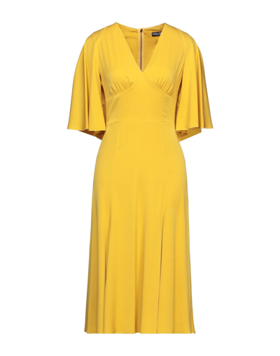 Dolce & Gabbana Midi Dresses In Ocher