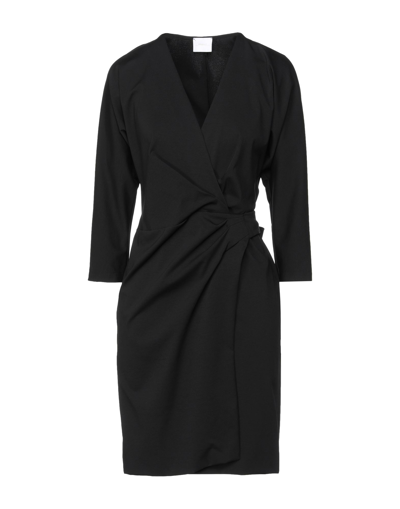 Merci .., Woman Mini Dress Black Size 4 Cotton, Nylon, Elastane