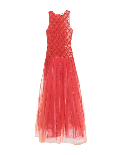 Elisabetta Franchi Long Dresses In Orange