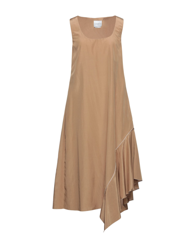 Ballantyne Midi Dresses In Camel