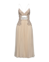 Alberta Ferretti Midi Dresses In Beige
