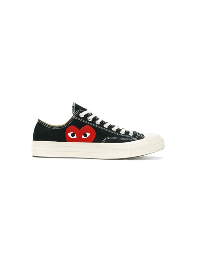 Comme Des Garçons Play Low Play Converse Chuck Taylor In Black