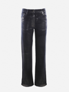 PETER DO PETER DO FROSTED MAGGIE JEANS IN STRETCH COTTON,PD-FW21-143B-DE CO034BLACK FOIL