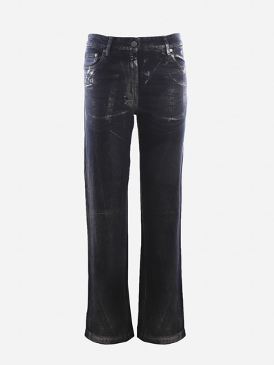 Peter Do High-waisted Flared Leg Jeans In Blau