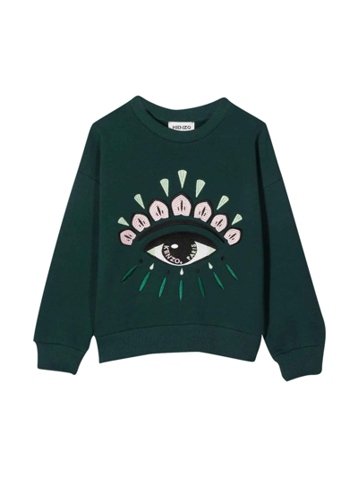 Kenzo Green Sweatshirt Teen In Verde