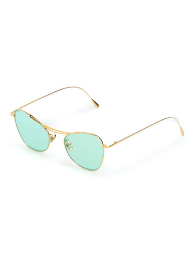 Cutler And Gross 1307gpl/06 Sunglasses In Multilayer Green