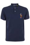 POLO RALPH LAUREN PIQUET MM LOGO ORSETTO,710853312 001 NAVY