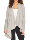 Cuddl Duds Fleecewear Hooded Wrap In Light Grey