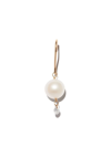 PERSÉE 18KT YELLOW GOLD RAIN SONG PEARL AND DIAMOND DROP EARRING