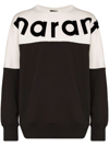 Isabel Marant Howley Logo Cotton-blend Sweatshirt In Schwarz