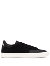 Heron Preston Canvas Low Top Sneakers With Leather Detail In Schwarz