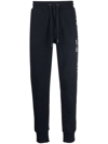 Tommy Hilfiger Logo-embroidered Drawstring Cotton Track Pants In Blau