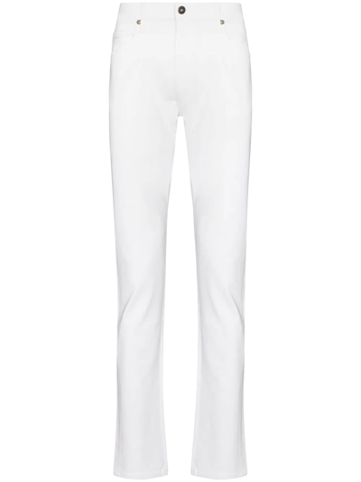 Paige Federal Straight Leg Jeans In White
