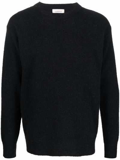 Laneus Crew-neck Knitted Jumper In Black