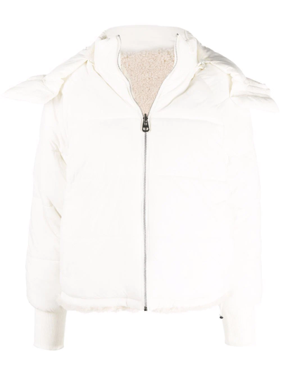 Essentiel Antwerp Padded Zip-up Jacket In Weiss