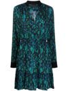 Pinko Woman Midi Dress Green Size 8 Viscose In Schwarz