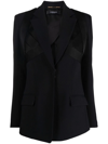 Versace Woman Blazer Black Size 12 Virgin Wool In Schwarz
