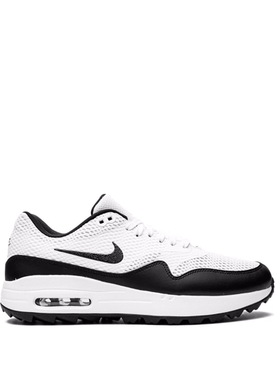 Nike Air Max 1 Golf Sneakers In White  Black  & Pure Platinum