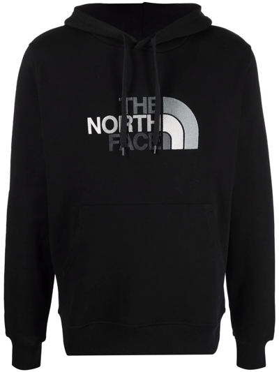The North Face Logo Cotton Sweatshirt Hoodie In Black
