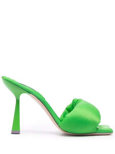 Sebastian Milano Womens Green Leather Sandals