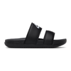Nike Offcourt Duo Slides In Black In Black/black/white