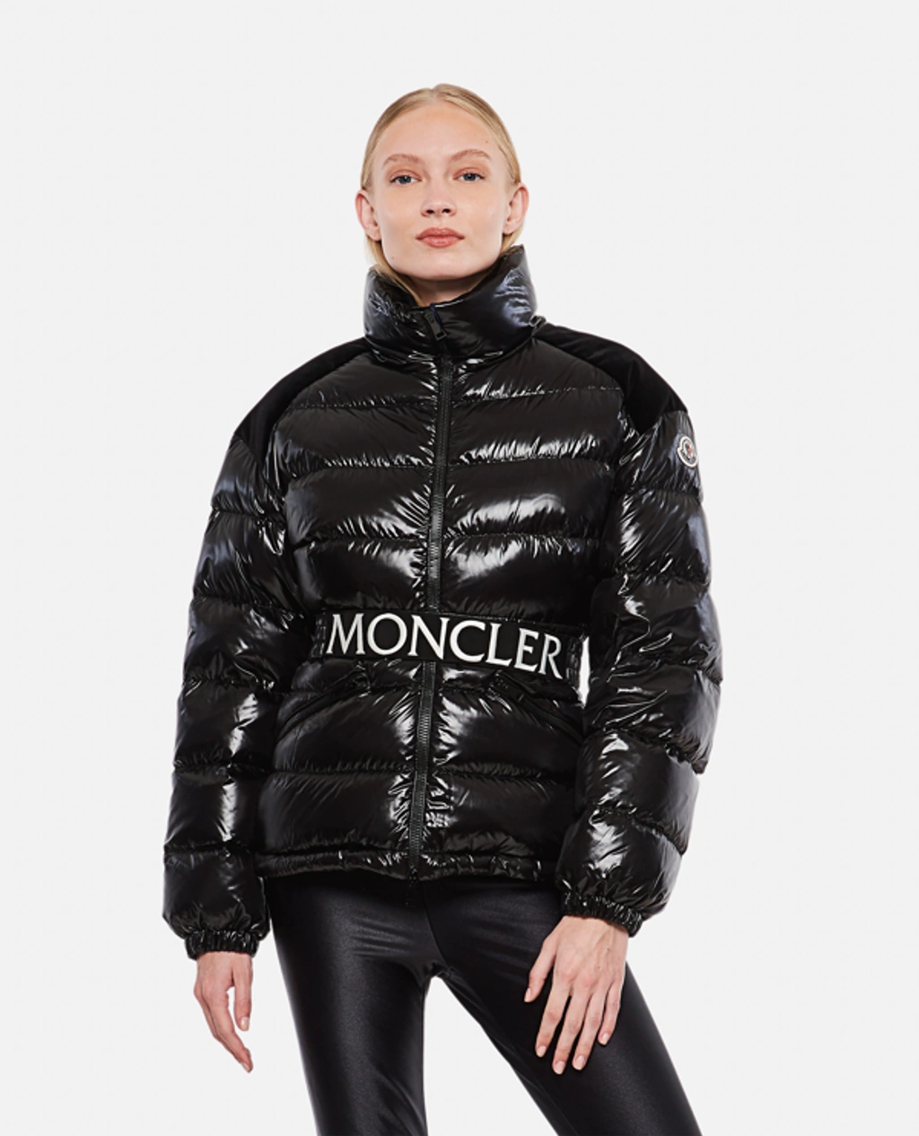 Moncler Celepine Down Jacket In Nylon Laque ' In Black | ModeSens