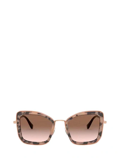 Miu Miu Mu 55vs Havana Pink Sunglasses In Brown Gradient
