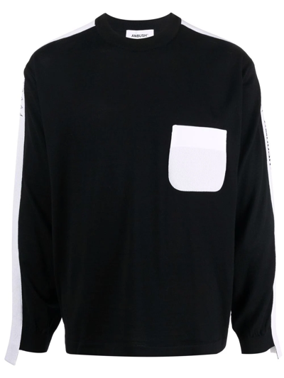 Ambush Black Taped Knit Crewneck Sweater