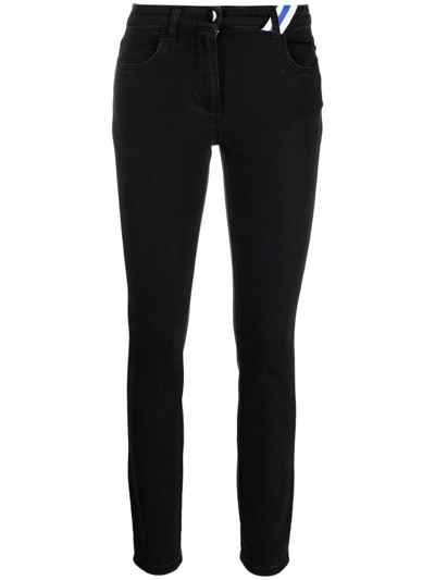 Philosophy Di Lorenzo Serafini Chenille Logo Skinny Trousers In Black