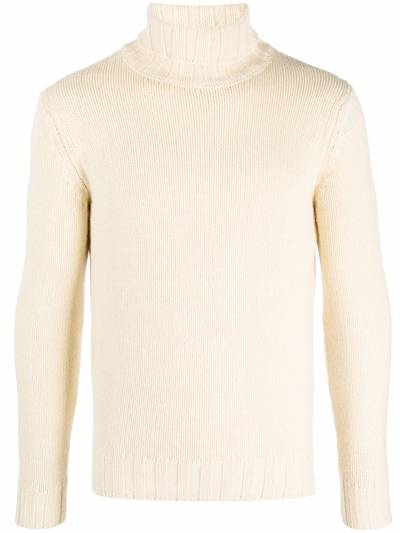 Dell'oglio Knitted Wool Jumper In Weiss