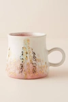 Anthropologie Gold Accent Mug By  In Pink Size Mug/cup