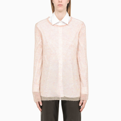 Miu Miu Pink Semi-transparent Jumper