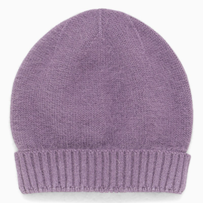 Roberto Collina Purple Angora Blend Beanie