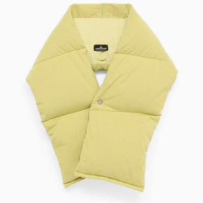 Stone Island Shadow Project Pistachio Green Padded Scarf In Yellow