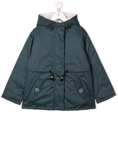 Buho Kids' Short Parka Coat In Blue