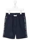 Tommy Hilfiger Junior Logo Stripe Track Shorts In Blue