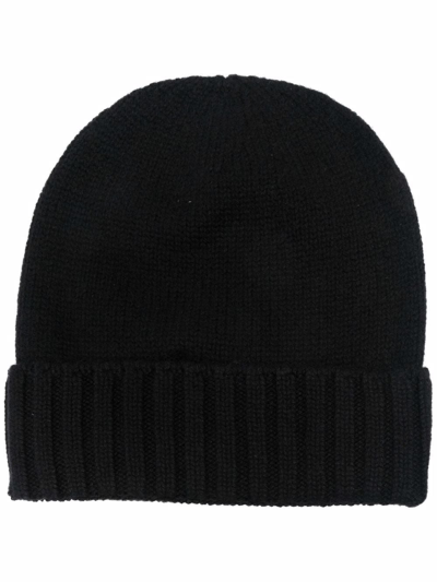 Dell'oglio Ribbed-detail Beanie In Black
