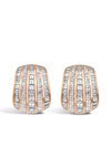 Pragnell 18kt Rose Gold Manhattan Classic Diamond Huggie Earrings In Pink
