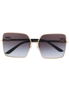 DOLCE & GABBANA OVERSIZED GRADIENT SUNGLASSES